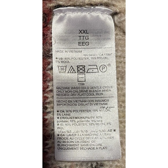 OLD NAVY Warm Fair Isle Wool Blend Shaker Stitch Sweater XXL - Picture 7 of 7